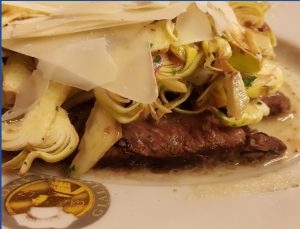 Tagliata con Carciofi freschi e Grana